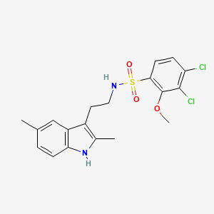 molecular formula C19H20Cl2N2O3S B2923137 3,4-dichloro-N-[2-(2,5-dimethyl-1H-indol-3-yl)ethyl]-2-methoxybenzenesulfonamide CAS No. 681841-64-5