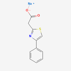 molecular formula C11H8NNaO2S B2923138 2-(4-苯基-1,3-噻唑-2-基)乙酸钠 CAS No. 1864063-48-8