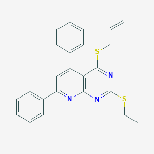 molecular formula C25H21N3S2 B292314 2,4-Bis(allylsulfanyl)-5,7-diphenylpyrido[2,3-d]pyrimidine 