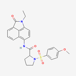 N-(1-ethyl-2-oxo-1,2-dihydrobenzo[cd]indol-6-yl)-1-((4-methoxyphenyl)sulfonyl)pyrrolidine-2-carboxamide