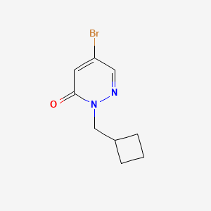 molecular formula C9H11BrN2O B2923158 5-溴-2-(环丁基甲基)哒嗪-3(2H)-酮 CAS No. 1936367-99-5