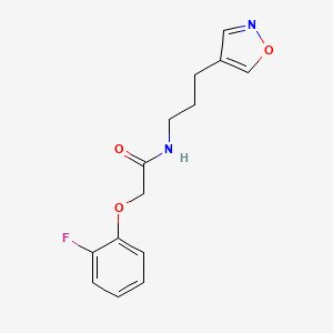 molecular formula C14H15FN2O3 B2923160 2-(2-fluorophenoxy)-N-(3-(isoxazol-4-yl)propyl)acetamide CAS No. 1903526-70-4