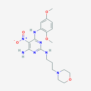 N~4~-(2,5-dimethoxyphenyl)-N~2~-[3-(morpholin-4-yl)propyl]-5-nitropyrimidine-2,4,6-triamine