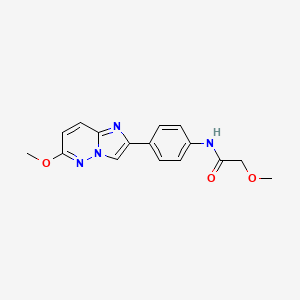 molecular formula C16H16N4O3 B2923167 2-methoxy-N-(4-(6-methoxyimidazo[1,2-b]pyridazin-2-yl)phenyl)acetamide CAS No. 953216-49-4