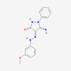 (4Z)-5-imino-4-[(3-methoxyphenyl)hydrazinylidene]-1-phenylpyrazolidin-3-one