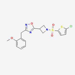 5-(1-((5-Chlorothiophen-2-yl)sulfonyl)azetidin-3-yl)-3-(2-methoxybenzyl)-1,2,4-oxadiazole