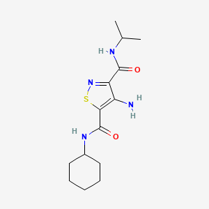 4-amino-N5-cyclohexyl-N3-(propan-2-yl)-1,2-thiazole-3,5-dicarboxamide