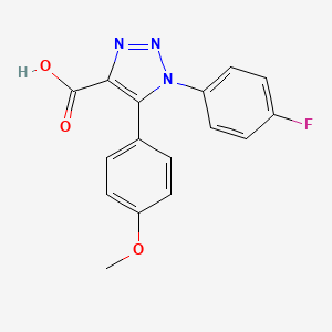 molecular formula C16H12FN3O3 B2923178 1-(4-fluorophenyl)-5-(4-methoxyphenyl)-1H-1,2,3-triazole-4-carboxylic acid CAS No. 1328828-38-1