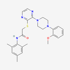 molecular formula C26H31N5O2S B2923185 8-methoxy-2-(thiomorpholin-4-ylcarbonyl)-N-[4-(trifluoromethoxy)phenyl]quinolin-4-amine CAS No. 1116038-13-1
