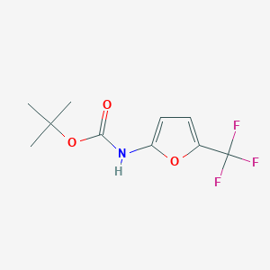 molecular formula C10H12F3NO3 B2923190 叔丁基N-[5-(三氟甲基)呋喃-2-基]氨基甲酸酯 CAS No. 1781577-99-8