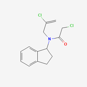 molecular formula C14H15Cl2NO B2923198 2-Chloro-N-(2-chloroprop-2-enyl)-N-(2,3-dihydro-1H-inden-1-yl)acetamide CAS No. 2411218-02-3