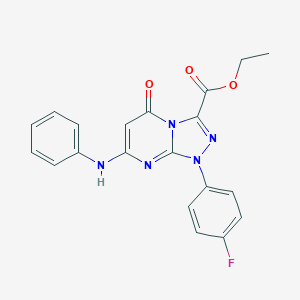 Ethyl 7-anilino-1-(4-fluorophenyl)-5-oxo-1,5-dihydro[1,2,4]triazolo[4,3-a]pyrimidine-3-carboxylate