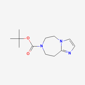 molecular formula C12H19N3O2 B2923200 tert-butyl 8,9-dihydro-5H-imidazo[1,2-d][1,4]diazepine-7(6H)-carboxylate CAS No. 1330764-98-1