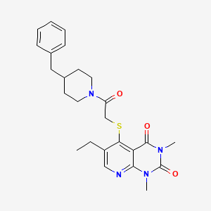 5-((2-(4-benzylpiperidin-1-yl)-2-oxoethyl)thio)-6-ethyl-1,3-dimethylpyrido[2,3-d]pyrimidine-2,4(1H,3H)-dione