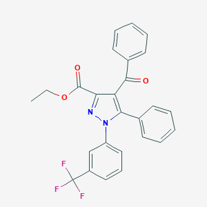molecular formula C26H19F3N2O3 B292322 ethyl 4-benzoyl-5-phenyl-1-[3-(trifluoromethyl)phenyl]-1H-pyrazole-3-carboxylate 