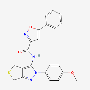 N-(2-(4-methoxyphenyl)-4,6-dihydro-2H-thieno[3,4-c]pyrazol-3-yl)-5-phenylisoxazole-3-carboxamide