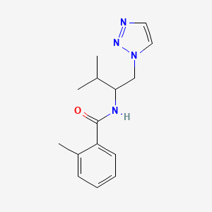 2-methyl-N-(3-methyl-1-(1H-1,2,3-triazol-1-yl)butan-2-yl)benzamide