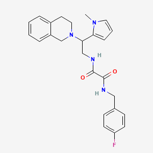 N1-(2-(3,4-dihydroisoquinolin-2(1H)-yl)-2-(1-methyl-1H-pyrrol-2-yl)ethyl)-N2-(4-fluorobenzyl)oxalamide