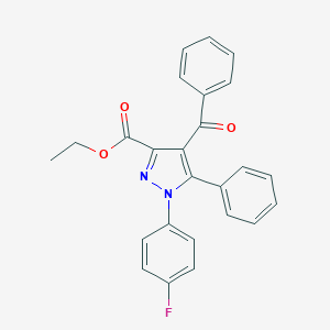 molecular formula C25H19FN2O3 B292323 ethyl 4-benzoyl-1-(4-fluorophenyl)-5-phenyl-1H-pyrazole-3-carboxylate 