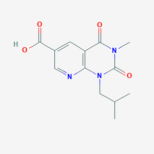 molecular formula C13H15N3O4 B2923237 3-methyl-1-(2-methylpropyl)-2,4-dioxo-1H,2H,3H,4H-pyrido[2,3-d]pyrimidine-6-carboxylic acid CAS No. 937624-04-9