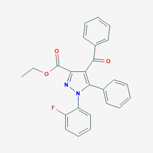 ethyl 4-benzoyl-1-(2-fluorophenyl)-5-phenyl-1H-pyrazole-3-carboxylate