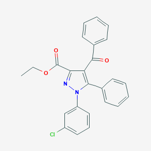 molecular formula C25H19ClN2O3 B292327 ethyl 4-benzoyl-1-(3-chlorophenyl)-5-phenyl-1H-pyrazole-3-carboxylate 