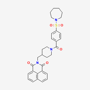 2-((1-(4-(azepan-1-ylsulfonyl)benzoyl)piperidin-4-yl)methyl)-1H-benzo[de]isoquinoline-1,3(2H)-dione