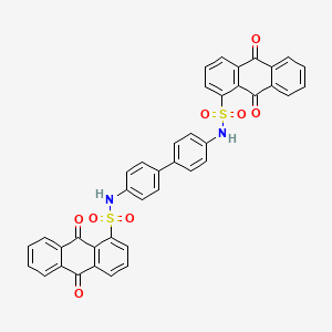 N-[4-[4-[(9,10-dioxoanthracen-1-yl)sulfonylamino]phenyl]phenyl]-9,10-dioxoanthracene-1-sulfonamide