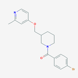 molecular formula C19H21BrN2O2 B2923306 (4-Bromophenyl)-[3-[(2-methylpyridin-4-yl)oxymethyl]piperidin-1-yl]methanone CAS No. 2379996-48-0
