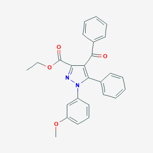 molecular formula C26H22N2O4 B292331 ethyl 4-benzoyl-1-(3-methoxyphenyl)-5-phenyl-1H-pyrazole-3-carboxylate 