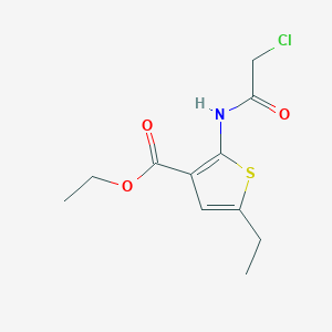 molecular formula C11H14ClNO3S B2923315 Ethyl 2-[(chloroacetyl)amino]-5-ethylthiophene-3-carboxylate CAS No. 219620-46-9