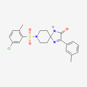 8-((5-Chloro-2-methylphenyl)sulfonyl)-3-(m-tolyl)-1,4,8-triazaspiro[4.5]dec-3-en-2-one