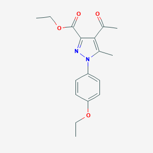 molecular formula C17H20N2O4 B292332 ethyl 4-acetyl-1-(4-ethoxyphenyl)-5-methyl-1H-pyrazole-3-carboxylate 