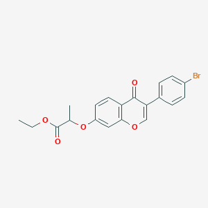 molecular formula C20H17BrO5 B2923329 Ethyl 2-[3-(4-bromophenyl)-4-oxochromen-7-yl]oxypropanoate CAS No. 610764-63-1