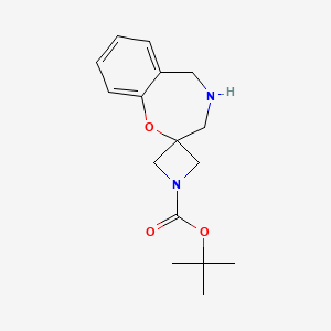 molecular formula C16H22N2O3 B2923338 Tert-butyl spiro[4,5-dihydro-3H-1,4-benzoxazepine-2,3'-azetidine]-1'-carboxylate CAS No. 2287302-11-6