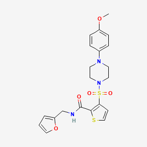 N-(furan-2-ylmethyl)-3-((4-(4-methoxyphenyl)piperazin-1-yl)sulfonyl)thiophene-2-carboxamide