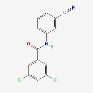 molecular formula C14H8Cl2N2O B2923345 3,5-dichloro-N-(3-cyanophenyl)benzamide CAS No. 710315-93-8