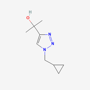 molecular formula C9H15N3O B2923349 2-[1-(cyclopropylmethyl)-1H-1,2,3-triazol-4-yl]propan-2-ol CAS No. 1601251-07-3