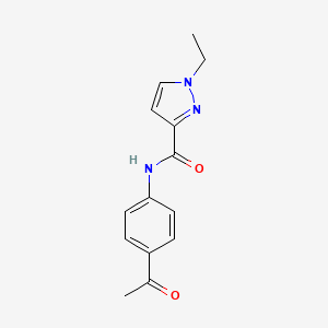 molecular formula C14H15N3O2 B2923359 N-(4-acetylphenyl)-1-ethyl-1H-pyrazole-3-carboxamide CAS No. 1052629-15-8