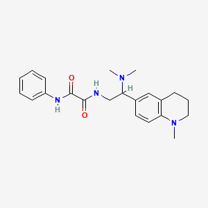 molecular formula C22H28N4O2 B2923372 N1-(2-(二甲胺)-2-(1-甲基-1,2,3,4-四氢喹啉-6-基)乙基)-N2-苯基草酰胺 CAS No. 921923-55-9