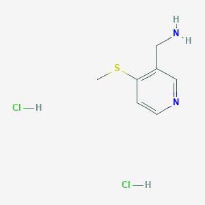 molecular formula C7H12Cl2N2S B2923390 (4-Methylsulfanylpyridin-3-yl)methanamine;dihydrochloride CAS No. 1214729-74-4