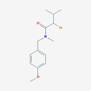 molecular formula C14H20BrNO2 B2923391 2-bromo-N-[(4-methoxyphenyl)methyl]-N,3-dimethylbutanamide CAS No. 1097825-87-0