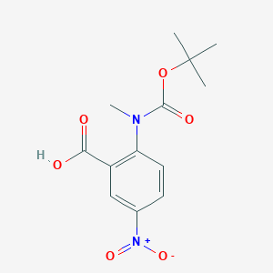 molecular formula C13H16N2O6 B2923392 2-[Methyl-[(2-methylpropan-2-yl)oxycarbonyl]amino]-5-nitrobenzoic acid CAS No. 2248401-62-7