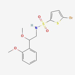 molecular formula C14H16BrNO4S2 B2923395 5-bromo-N-(2-methoxy-2-(2-methoxyphenyl)ethyl)thiophene-2-sulfonamide CAS No. 1795455-24-1