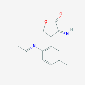 molecular formula C14H16N2O2 B292340 3-imino-4-{5-methyl-2-[(1-methylethylidene)amino]phenyl}dihydro-2(3H)-furanone 