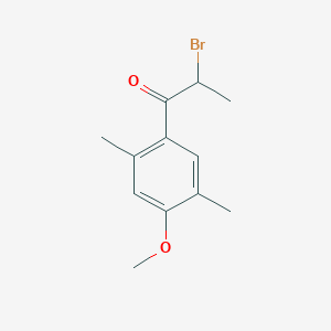 molecular formula C12H15BrO2 B2923400 2-Bromo-1-(4-methoxy-2,5-dimethyl-phenyl)-propan-1-one CAS No. 879053-70-0
