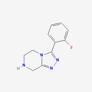 molecular formula C11H11FN4 B2923402 3-(2-Fluorophenyl)-5,6,7,8-tetrahydro-[1,2,4]triazolo[4,3-a]pyrazine CAS No. 1159530-94-5
