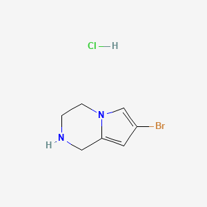 molecular formula C7H10BrClN2 B2923403 7-Bromo-1,2,3,4-tetrahydropyrrolo[1,2-A]pyrazine hcl CAS No. 2375274-42-1