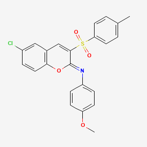 molecular formula C23H18ClNO4S B2923408 (Z)-N-(6-chloro-3-tosyl-2H-chromen-2-ylidene)-4-methoxyaniline CAS No. 904436-67-5