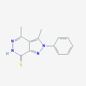 molecular formula C13H12N4S B292342 3,4-dimethyl-2-phenyl-2,6-dihydro-7H-pyrazolo[3,4-d]pyridazine-7-thione 